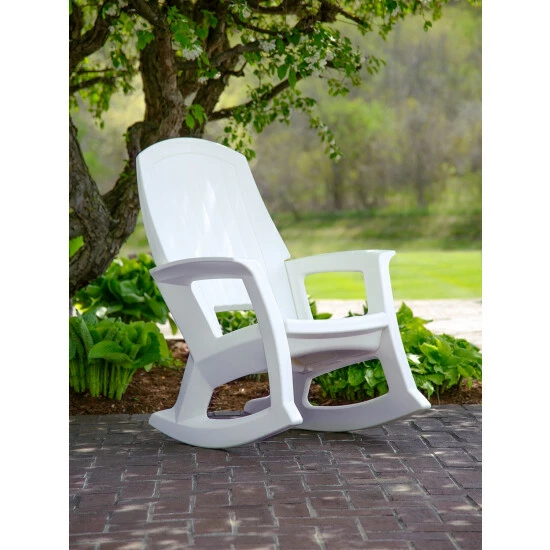 Semco Indestructible Outdoor Porch Rocker Taupe - Image 4