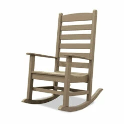 Vermont Country Store All-Weather Ladder-Back Rocker White