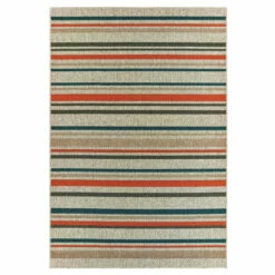 Vermont Country Store Trade Winds Indoor/Outdoor Area Rug Tan Stripe