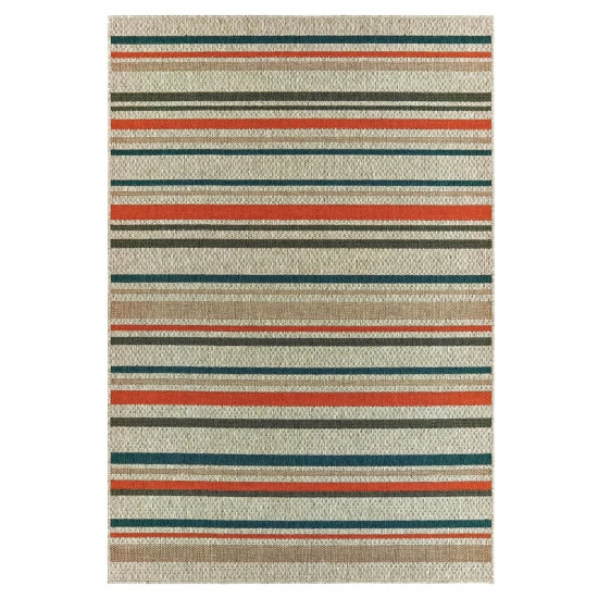 Vermont Country Store Trade Winds Indoor/Outdoor Area Rug Tan Stripe