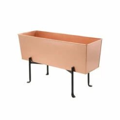 Vermont Country Store Copper Flower Box With Folding Stand