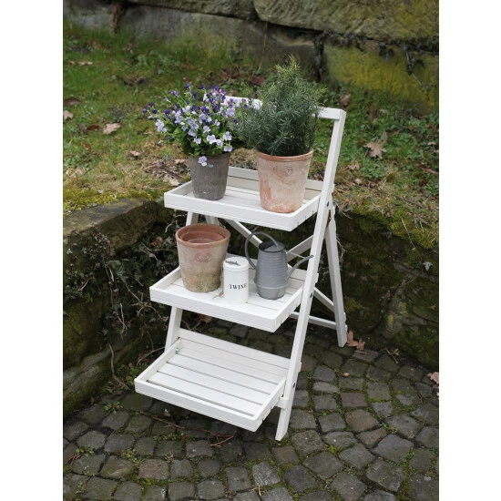 Vermont Country Store Country Charm Stepped Plant Stand White - Image 2