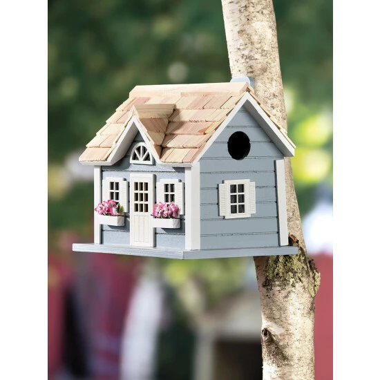 The Vermont Country Store Cottage Lane Birdhouse Blue - Image 2