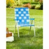 Vermont Country Store Deluxe Webbed Folding Lawn Chair Blue