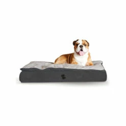 Vermont Country Store Ultimate Feather-Top Orthopedic Pet Bed Gray