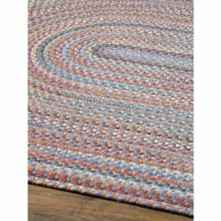 Vermont Country Store Northshire Multicolor Braided Oval Wool Rug Black Multi