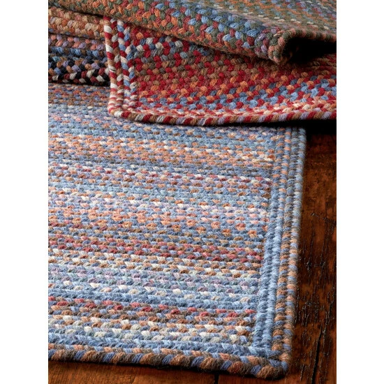 Vermont Country Store Northshire Multicolor Braided Rectangle Wool Rug Walnut - Image 2