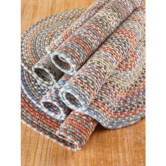 Vermont Country Store Lake Champlain Multicolor Braided Oval Wool Area Rug Brown Multi - Image 2