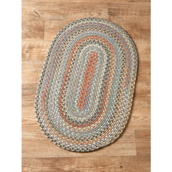 Vermont Country Store Lake Champlain Multicolor Braided Oval Wool Area Rug Brown Multi - Image 6
