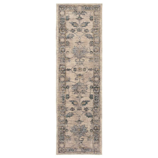 Vermont Country Store Sandgate Floral Rectangle Area Rug Ivory - Image 5