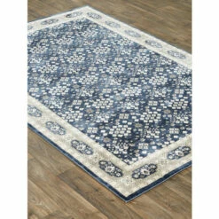 Vermont Country Store Bloomfield Bouquet Area Rug Navy