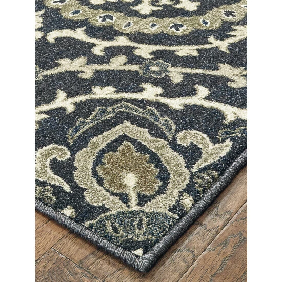 Vermont Country Store Windsor Medallion Area Rug Navy - Image 4