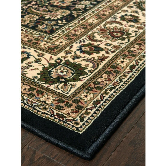 Vermont Country Store Black Waterford Indoor/Outdoor Area Rug - Image 3