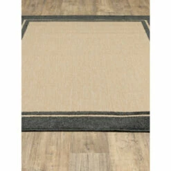 Vermont Country Store Easy Elegance Indoor/Outdoor Area Rug Tan