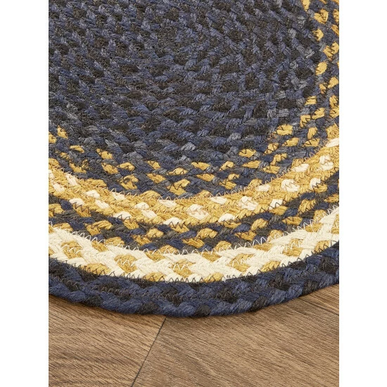 Vermont Country Store Mill Road Braided Jute Oval Area Rug Brown Black Multi - Image 5