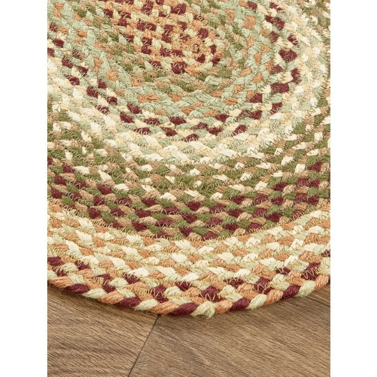 Vermont Country Store Mill Road Braided Jute Oval Area Rug Brown Black Multi - Image 7