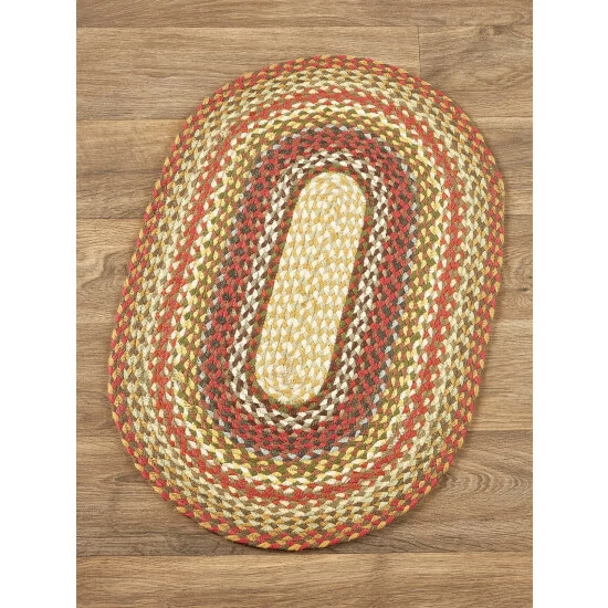 Vermont Country Store Mill Road Braided Jute Oval Area Rug Brown Black Multi - Image 10