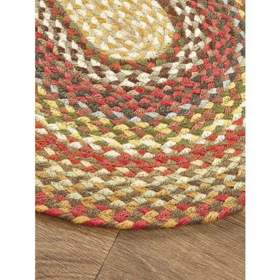 Vermont Country Store Mill Road Braided Jute Oval Area Rug Brown Black Multi - Image 11