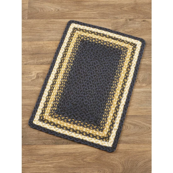 Vermont Country Store Stone River Braided Jute Oblong Area Rug Burgundy Multi - Image 5