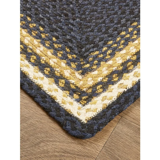 Vermont Country Store Stone River Braided Jute Oblong Area Rug Burgundy Multi - Image 6