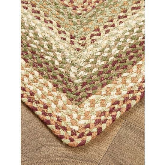 Vermont Country Store Stone River Braided Jute Oblong Area Rug Burgundy Multi - Image 8