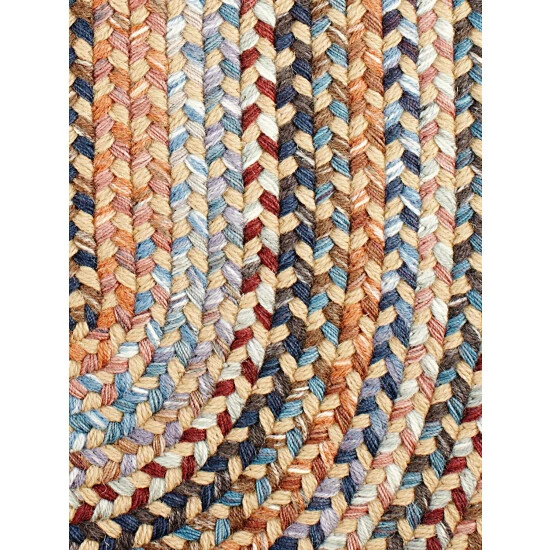 Vermont Country Store Northshire Multicolor Braided Oval Wool Runner Green Multi - Image 7