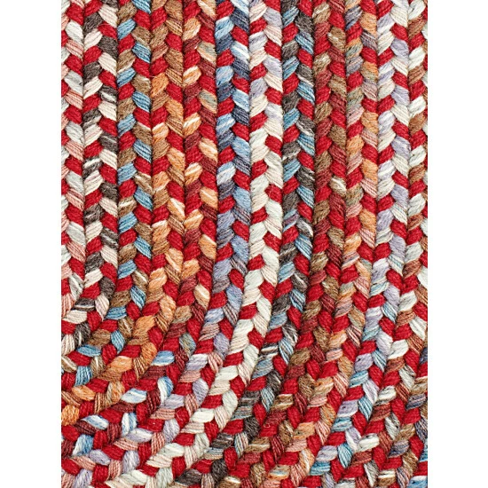 Vermont Country Store Northshire Multicolor Braided Oval Wool Runner Green Multi - Image 9