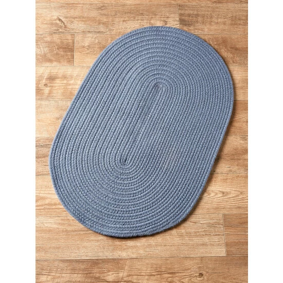 Vermont Country Store Northshire Solid Braided Oval Wool Rug Red - Image 5