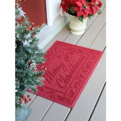 Water Hog Merry Christmas Waterhog Doormat Evergreen