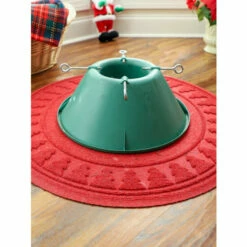 Water Hog Waterhog Pine Tree Christmas Tree Mat Solid Red