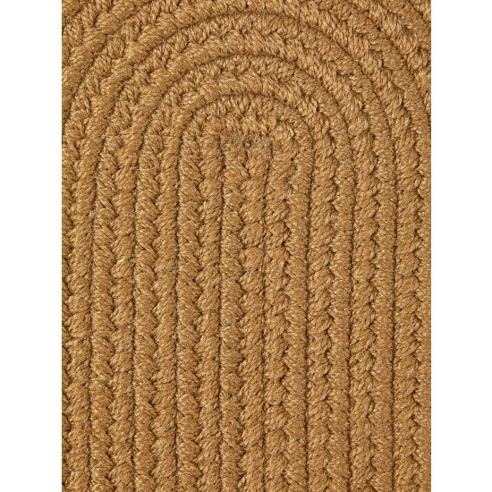 Vermont Country Store Mount Mansfield Indoor/Outdoor Solid Braided Oval Rug Light Brown - Image 5