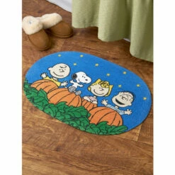 Peanuts Great Pumpkin Halloween Braided Cotton Throw Rug