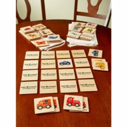 Vermont Country Store Wooden Memory Tile Game, 3 Games