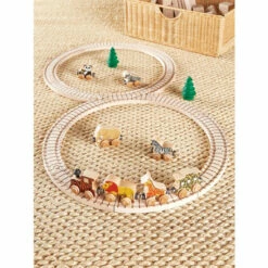 Vermont Country Store Safari Wooden Train Set