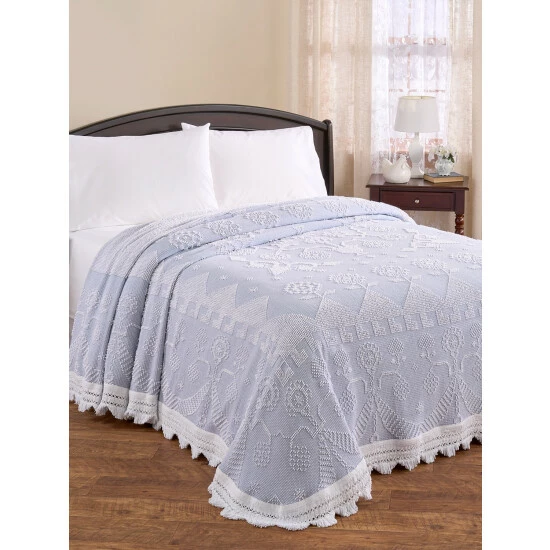 Vermont Country Store Classic Hobnail Cotton Bedspread Ecru - Image 5