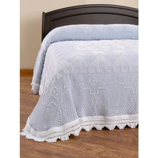 Vermont Country Store Classic Hobnail Cotton Bedspread Ecru - Image 6