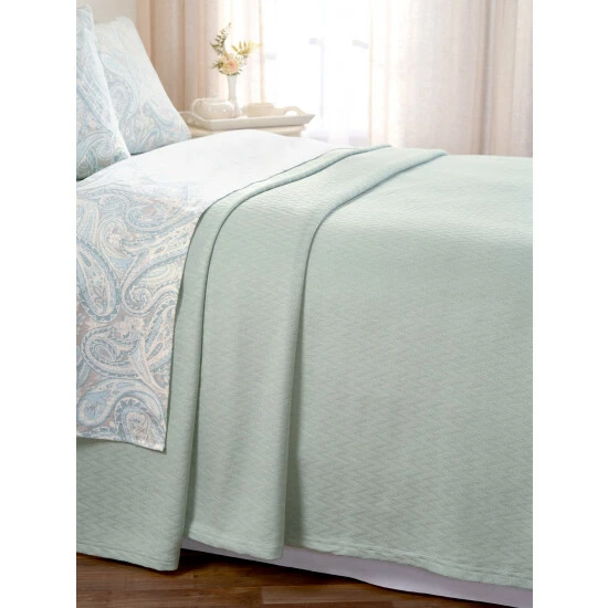 Vermont Country Store Constant Comfort Blanket Or Throw Natural - Image 3