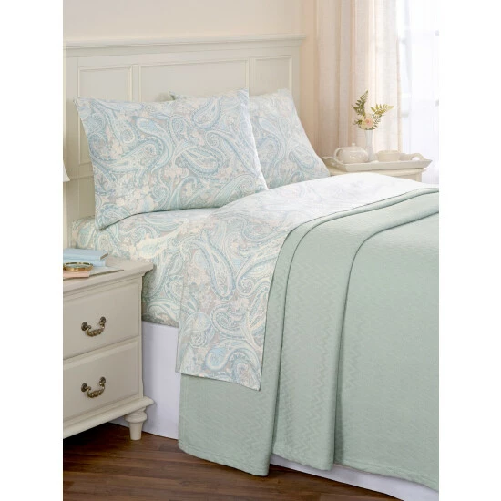 Vermont Country Store Constant Comfort Blanket Or Throw Natural - Image 4