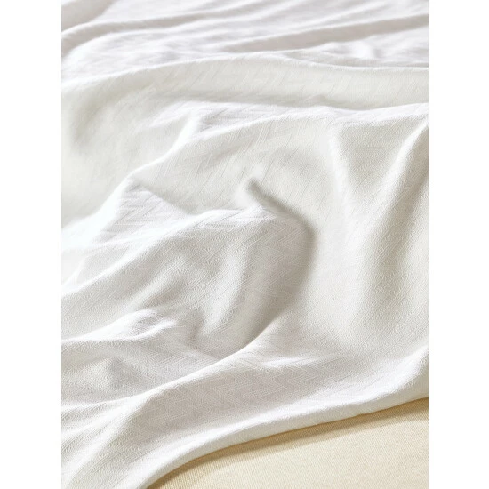 Vermont Country Store Constant Comfort Blanket Or Throw Natural - Image 13