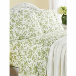 Vermont Country Store Clothesline Crisp Cotton Percale Sheet Set White
