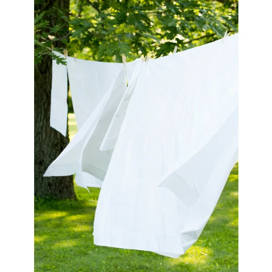 Vermont Country Store Clothesline Crisp Cotton Percale Sheet Set White - Image 7