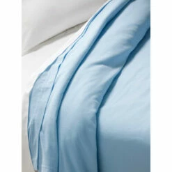 Vermont Country Store Super-Soft Portuguese Cotton Flannel Sheet Blanket Blue