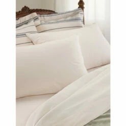 Vermont Country Store Solid Portuguese Cotton Flannel Sheet Set Natural