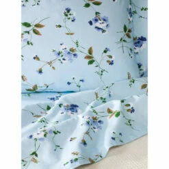 Vermont Country Store Wildflower Portuguese Cotton Flannel Sheet Set Ivory