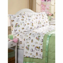 Peanuts Easter Beagle Portuguese Cotton Percale Sheet Set White