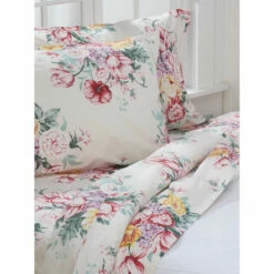 Vermont Country Store Petals Of Paradise Portuguese Cotton Percale Sheet Set