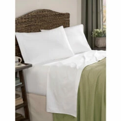 Vermont Country Store Open-Stock Resin-Free Portuguese Cotton Flannel Sheets White