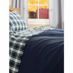 Vermont Country Store Classic Cotton Ribcord Bedspread Navy