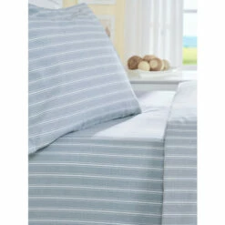 Vermont Country Store Open-Stock Chambray Stripe Portuguese Cotton Percale Sheets