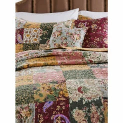 Vermont Country Store Patchwork Harmony Quilt And Pillow Sham Set